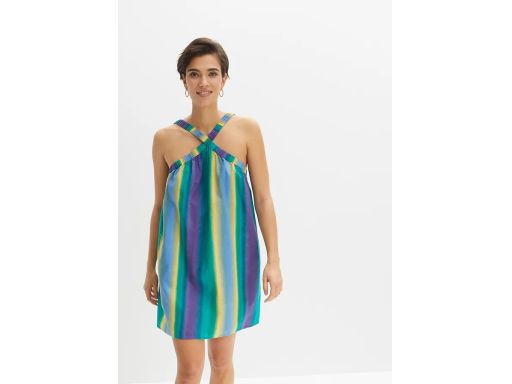 B.P.C letnia lniana sukienka mix kolorów ^40