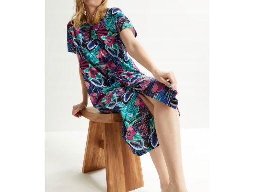 B.P.C sukienka oversize bawełniana wielokolorowa ^36/38