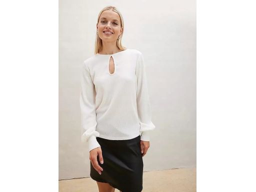 B.P.C bluzka kreszowana śmietankowa długi rękaw ^32/34