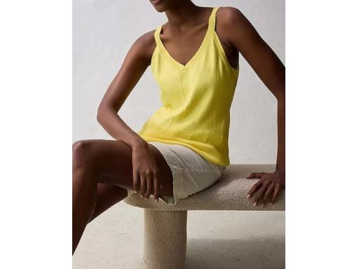 B.P.C top dzianinowy żółty z jedwabiem r.48/50
