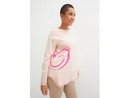 B.P.C bluzka bawełniana z nadrukiem długi rękaw ^36/38