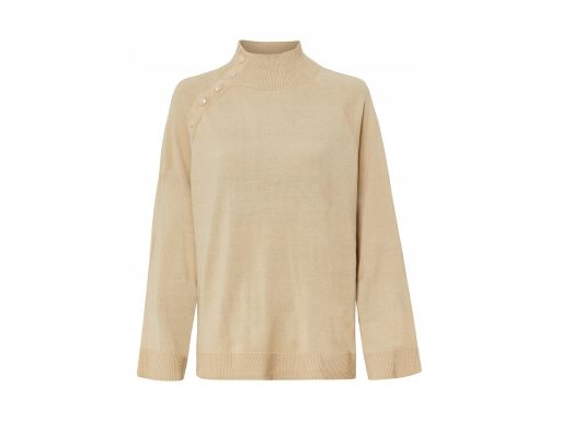 B.P.C beżowy sweter z zatrzaskami 48/50.