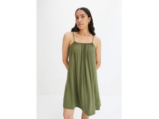 B.P.C letnia sukienka na ramiączka khaki r.36/38