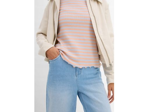 B.P.C t-shirt damski prążek w paski bawełniany ^52/54