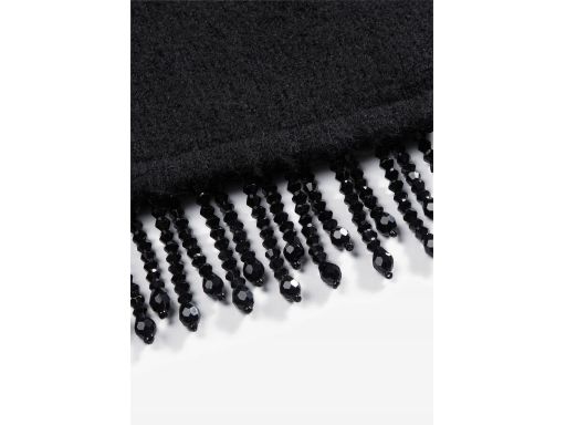 B.P.C sweter czarny z frędzlami z koralików 40/42.