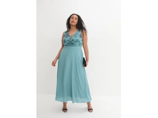 B.P.C sukienka szyfonowa długa z cekinami 36.