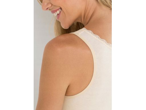 B.P.C biustonosz bustier do karmienia miękki kremowy z koronką ^44/46