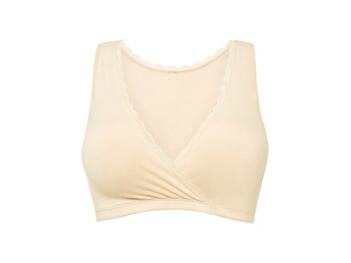 B.P.C biustonosz bustier do karmienia miękki kremowy z koronką ^44/46