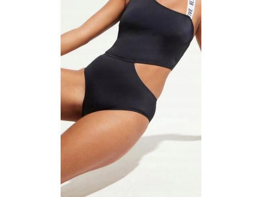 B.P.C kostium jednoczęściowy z wycięciem i napisami r.38