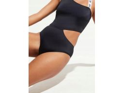 B.P.C kostium jednoczęściowy z wycięciem i napisami r.38