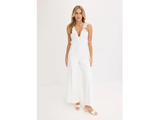 B.P.C kombinezon śmietankowy z falbankami 38.