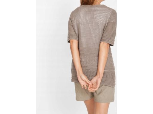 B.P.C ażurowy kardigan z krótkim rękawem fango 56/58.