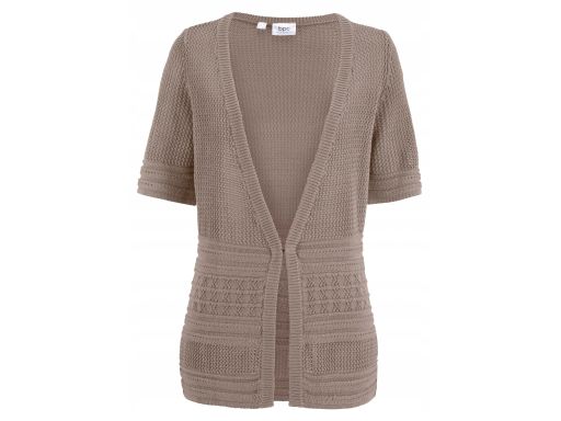 B.P.C ażurowy kardigan z krótkim rękawem fango 56/58.