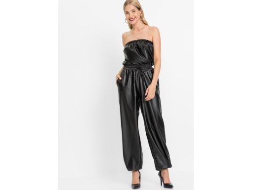 Kombinezon czarny eko skóra modny ^36/38