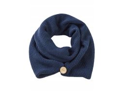 B.P.C komin dzianinowy szalik granatowy z guzikiem ^uniwersalny
