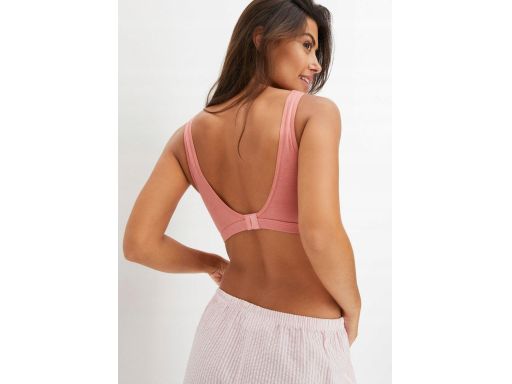 B.P.C 2-pak biustonoszy bawełnianych miękkich bez fiszbin granat róż 4