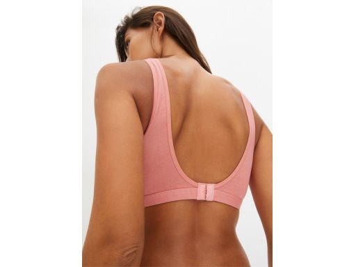 B.P.C 2-pak biustonoszy bawełnianych miękkich bez fiszbin granat róż 4