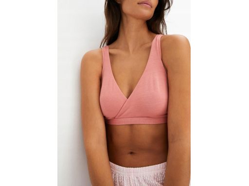 B.P.C 2-pak biustonoszy bawełnianych miękkich bez fiszbin granat róż 4