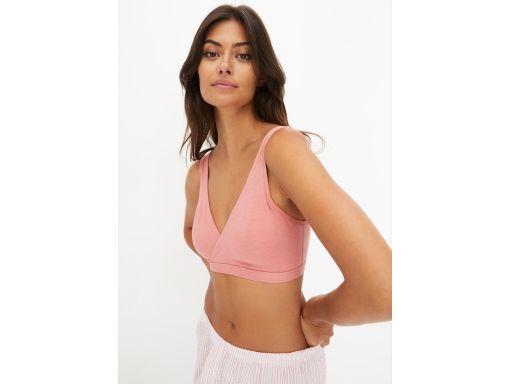 B.P.C 2-pak biustonoszy bawełnianych miękkich bez fiszbin granat róż 4