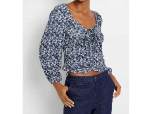B.P.C bluzka w kwiatki marszczona 48/50.