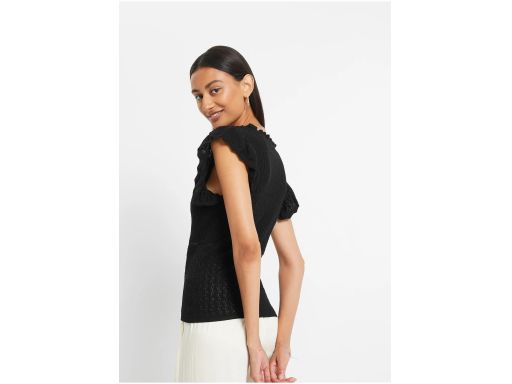 B.P.C bluzka dzianinowa czarna ażurowa r.48/50