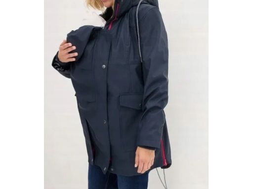 B.P.C kurtka ciążowa granatowa przeciwdeszczowa z kapturem + panel r.4