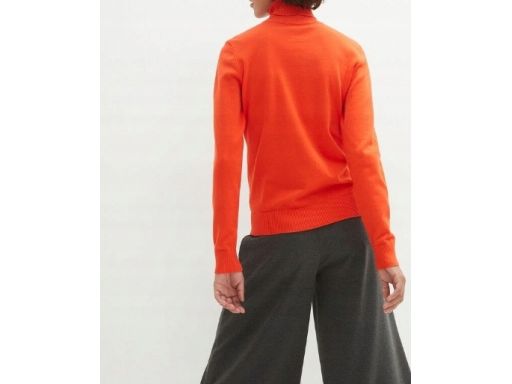 B.P.C sweter z golfem pomarańczowo-czerwony r.56/58
