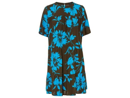 B.P.C brązowa sukienka w niebieskie kwiaty ^44
