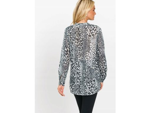 B.P.C bluzka czarno-biała szyfonowa w cętki 44.