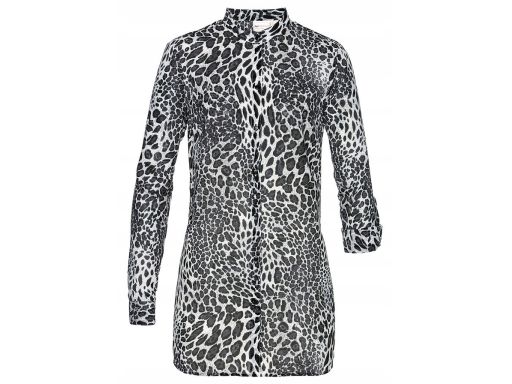 B.P.C bluzka czarno-biała szyfonowa w cętki 44.