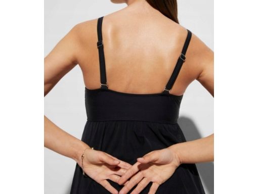 B.P.C sukienka kąpielowa z siateczką czarna r.54