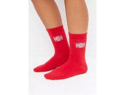 B.P.C. 4-pak skarpetki elastyczne ciepłe zimowe szare i czerwone 39-42