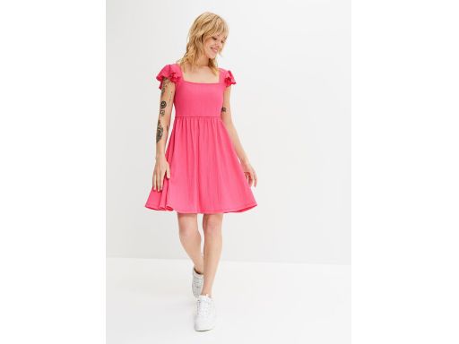 B.P.C sukienka różowa strukturalna z wycięciem r.44/46