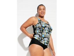 B.P.C tankini oversize z czarnymi figami ^46