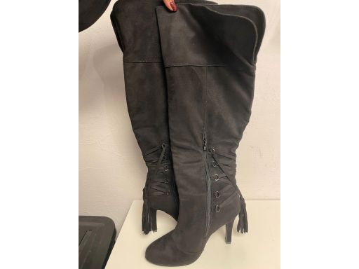 B.P.C kozaki za kolano zamszowe czarne r.40