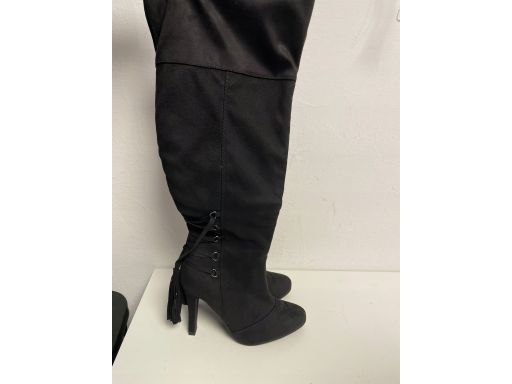 B.P.C kozaki za kolano zamszowe czarne r.40