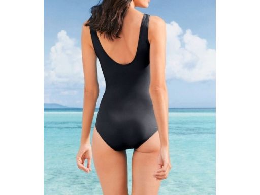 B.P.C kostium jednoczęściowy z zaszewkami czarny r.36