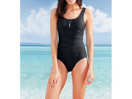 B.P.C kostium jednoczęściowy z zaszewkami czarny r.36