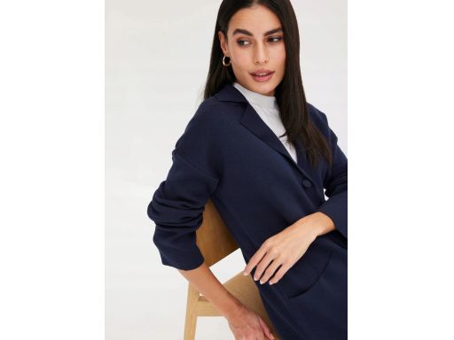 B.P.C płaszcz dzianinowy kardigan granatowy ^40/42