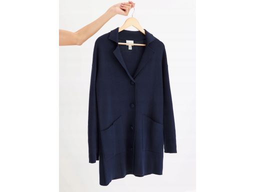 B.P.C płaszcz dzianinowy kardigan granatowy ^40/42