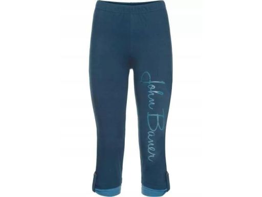 B.P.C legginsy 3/4 granatowo-niebieskie 2w1 32/34.