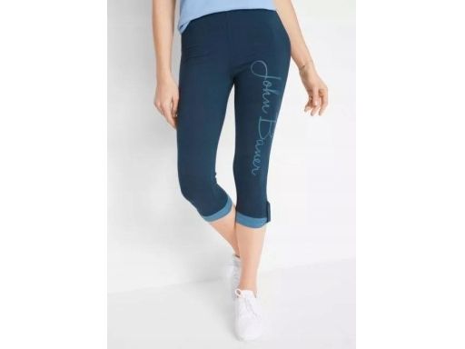 B.P.C legginsy 3/4 granatowo-niebieskie 2w1 32/34.