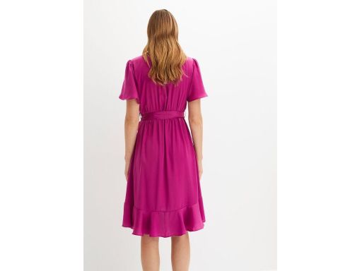 B.P.C kopertowa sukienka satynowa różowa ^38