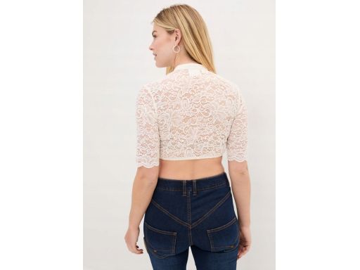 B.P.C damska bluzka krótka ludowa koronkowa r.50