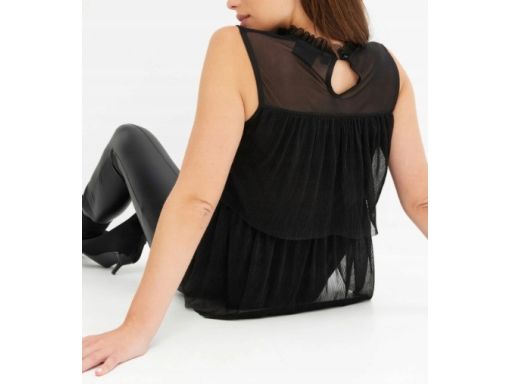 B.P.C bluzka top z falbanek czarna ^44/46