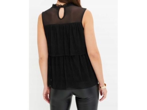 B.P.C bluzka top z falbanek czarna ^44/46