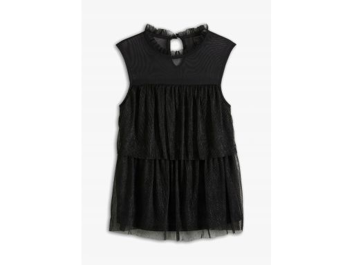B.P.C bluzka top z falbanek czarna ^44/46