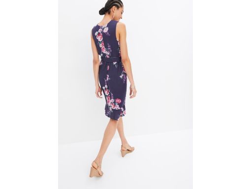 B.P.C sukienka z siateczki w kwiaty z marszczeniem r.44/46