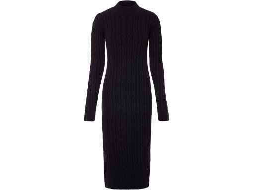 B.P.C sukienka dzianinowa granatowa midi ołówkowa ^32/34