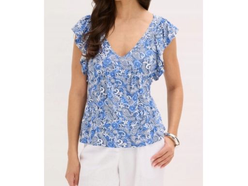 B.P.C bluzka wiskozowa z falbankami we wzory ^40/42